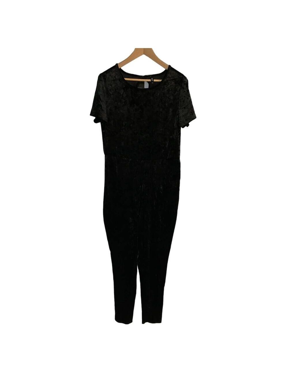 Torrid Catsuit Spandex Velour Short Sleeve Full Length Jumpsuit Black 2 2x NWT